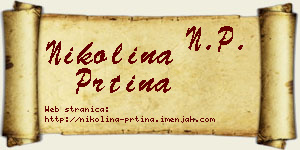 Nikolina Prtina vizit kartica